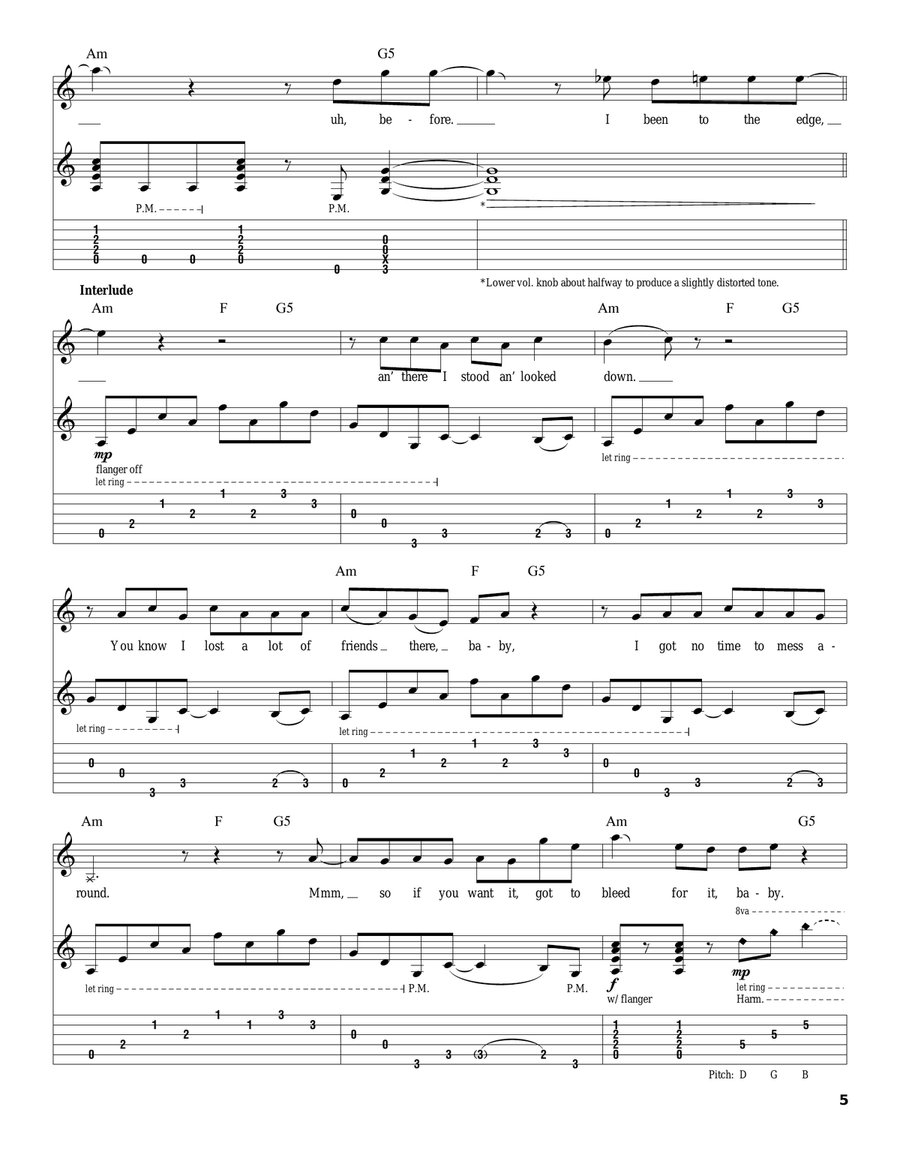 Ain't Talkin' 'Bout Love Acoustic Guitar scores gallery preview page 5