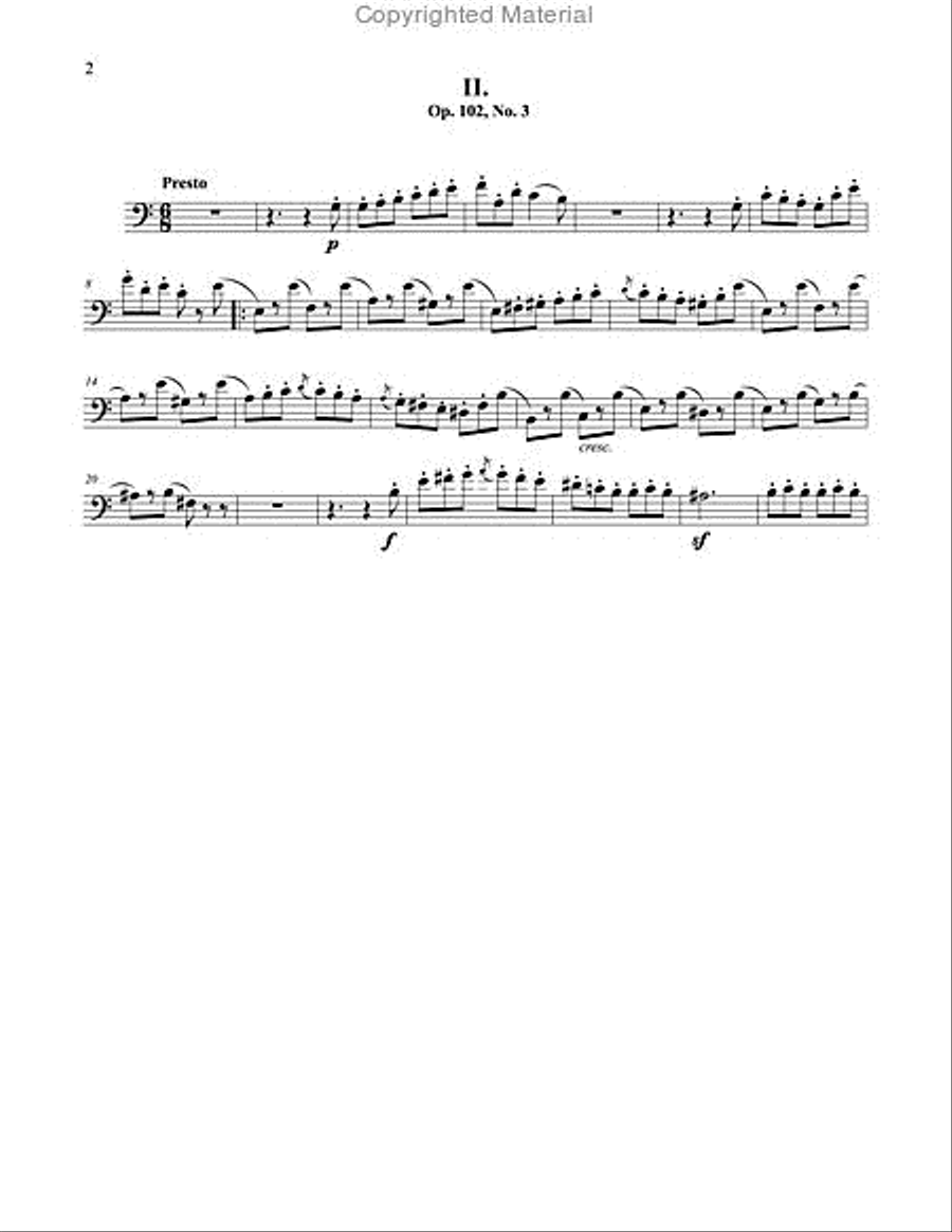 Six Songs Without Words for Euphonium & Piano Euphonium scores gallery preview page 3