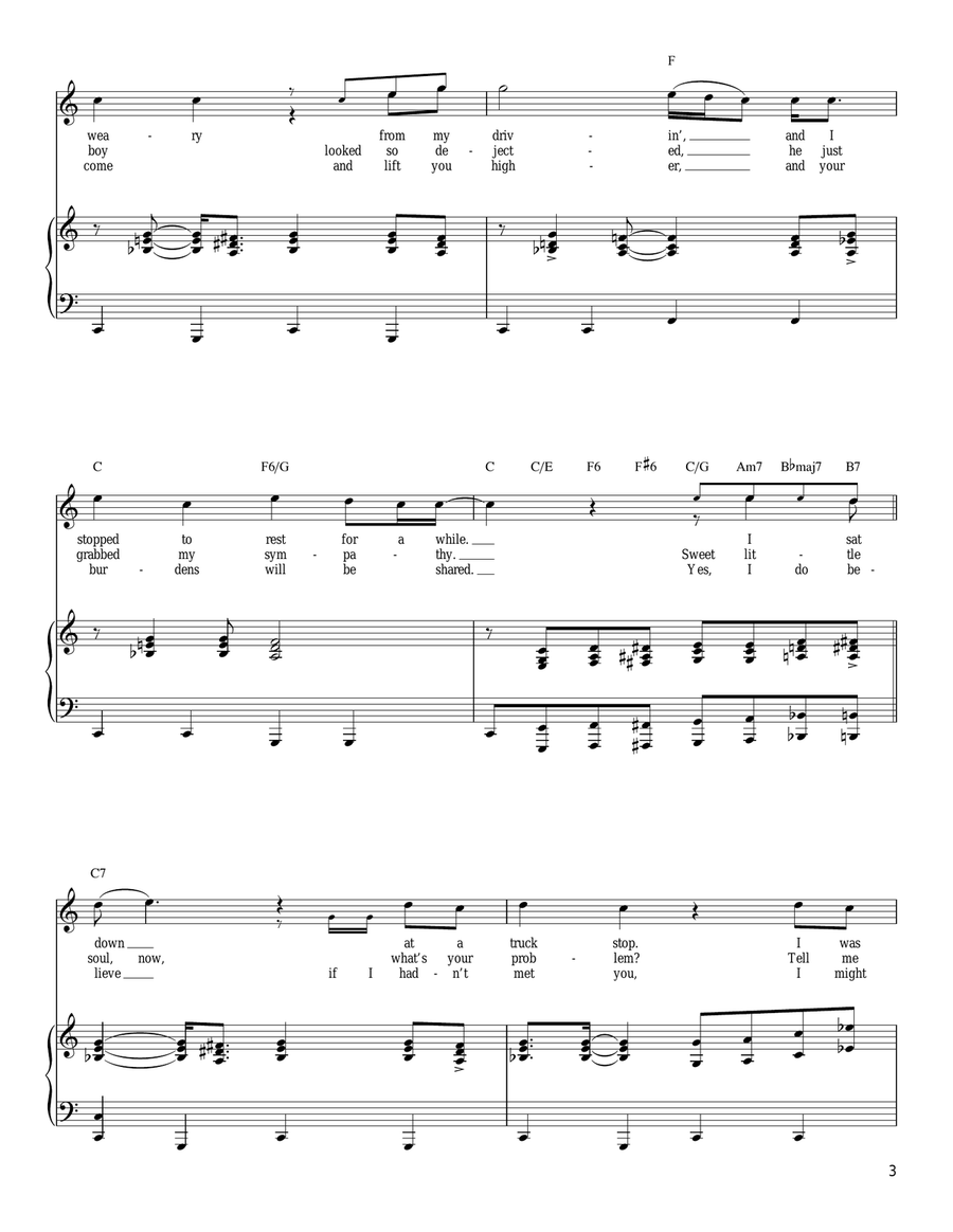 Gone At Last Piano, Vocal, Guitar scores gallery preview page 3