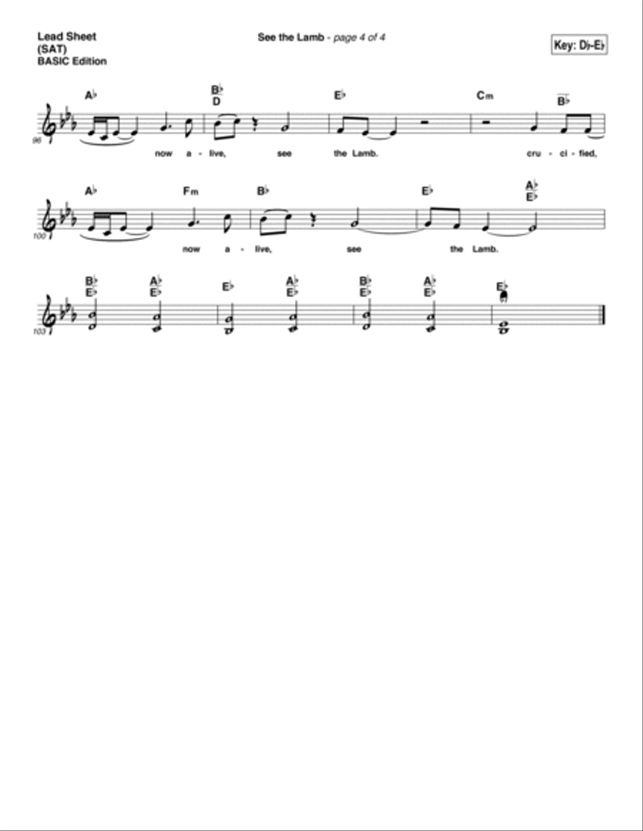 See The Lamb See The Lamb Piano scores gallery preview page 4