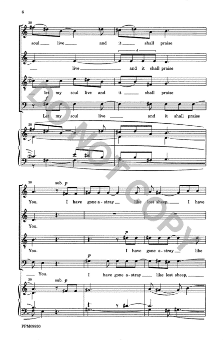 Seek Your Servant O God 4-Part scores gallery preview page 7