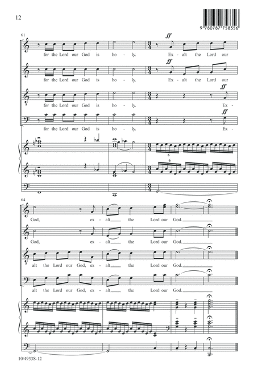 The Lord Reigneth The Lord Reigneth 4-Part scores gallery preview page 12