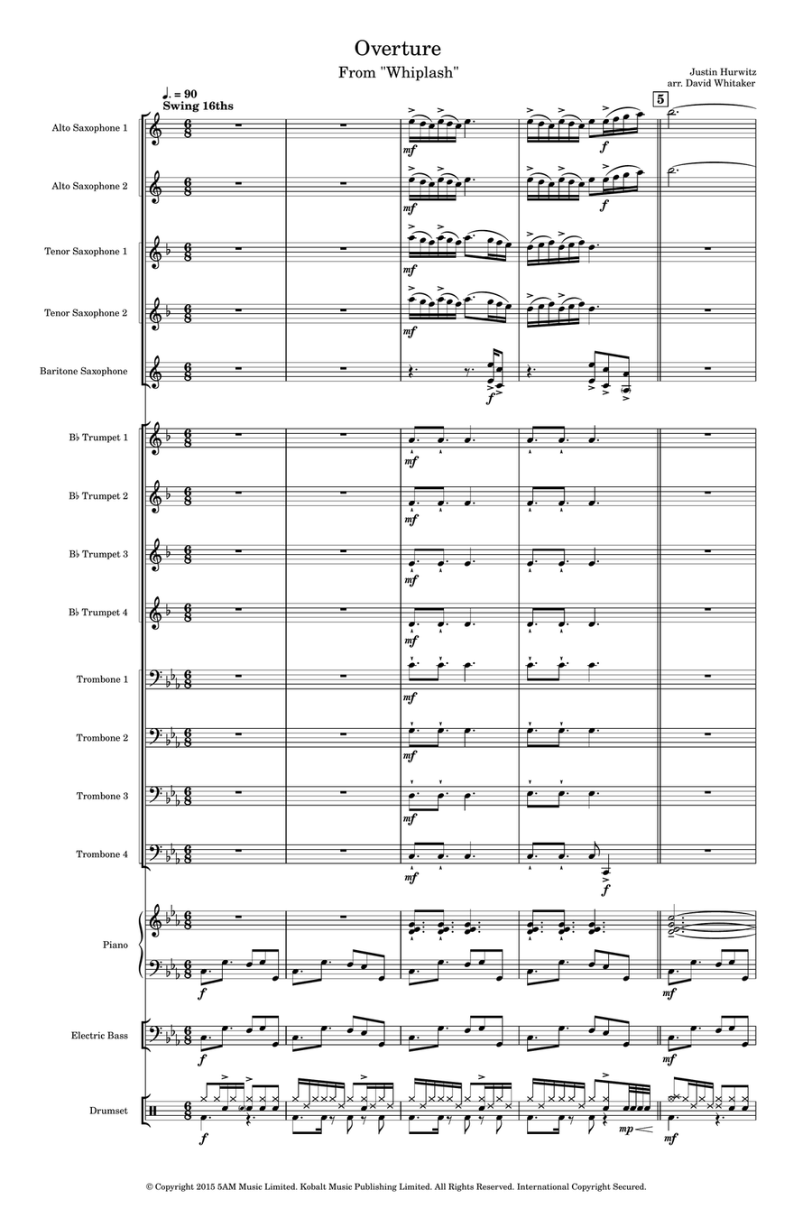 Overture Jazz Ensemble scores gallery preview page 1