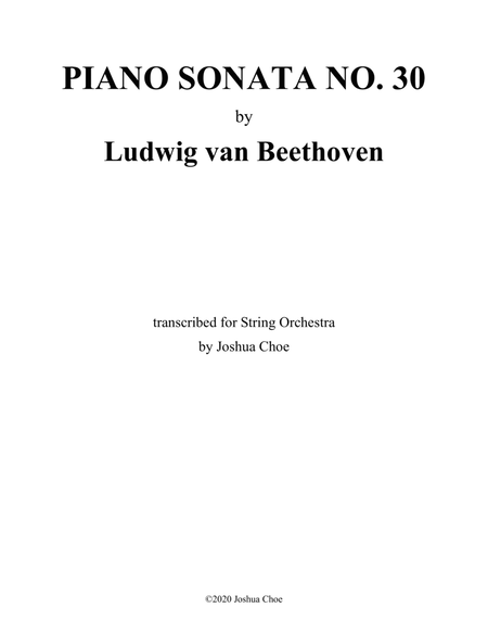Piano Sonata No. 30