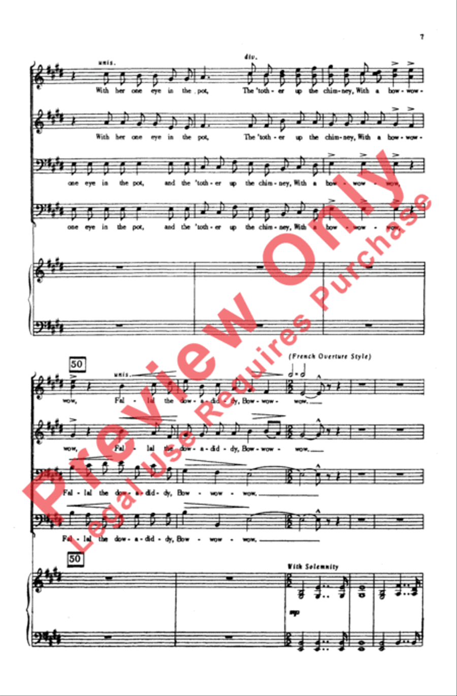 The Drummer and the Cook Men's Choir scores gallery preview page 7