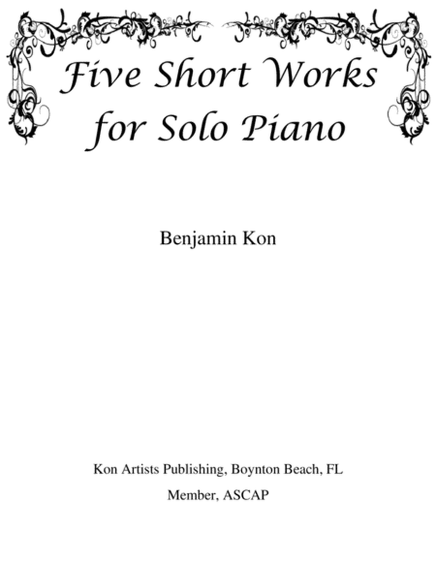Five Short Works for Solo Piano image number null
