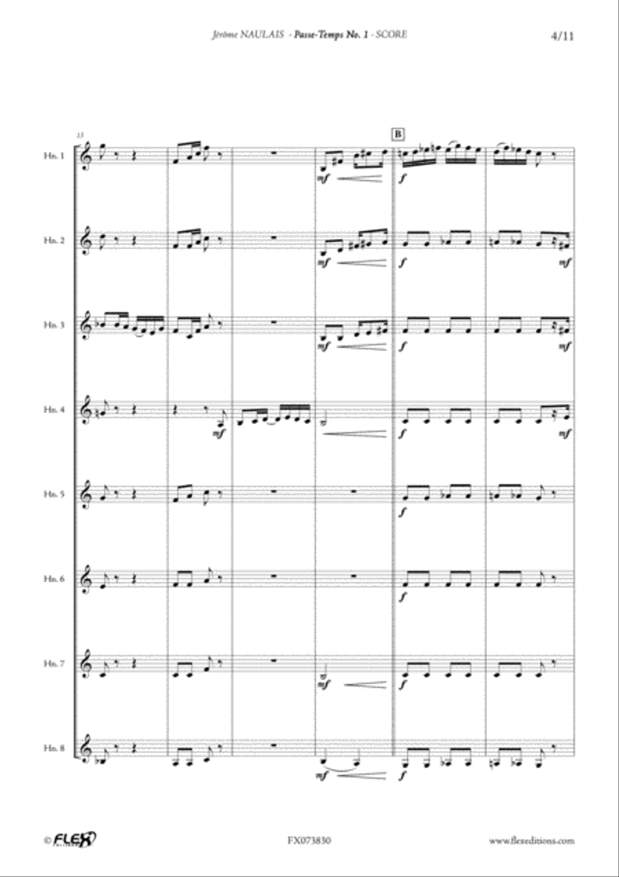 Passe-Temps No. 1 Chamber Music scores gallery preview page 4