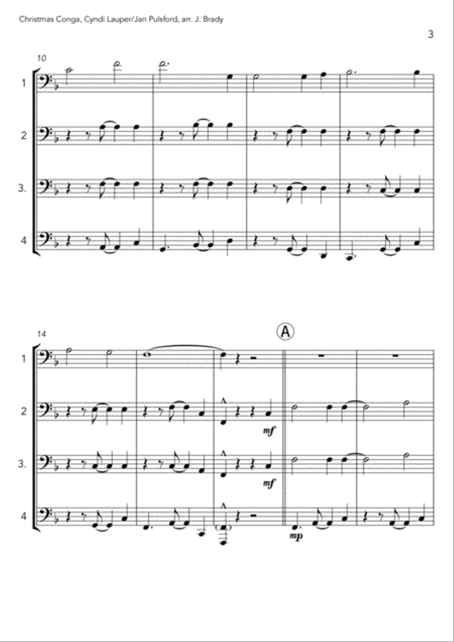 Christmas Conga Brass Ensemble scores gallery preview page 3