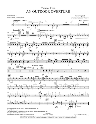 Themes from An Outdoor Overture - Percussion 1