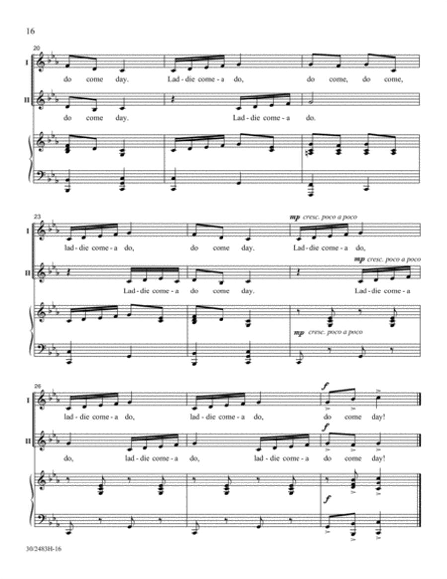 Friends to the North and Friends to the South Unison Choir scores gallery preview page 17