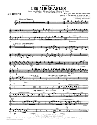 Selections from Les Miserables (arr. Bob Lowden) - Bb Trumpet 1