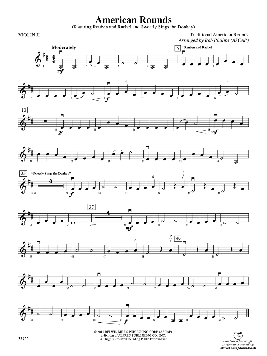 American Rounds: 2nd Violin