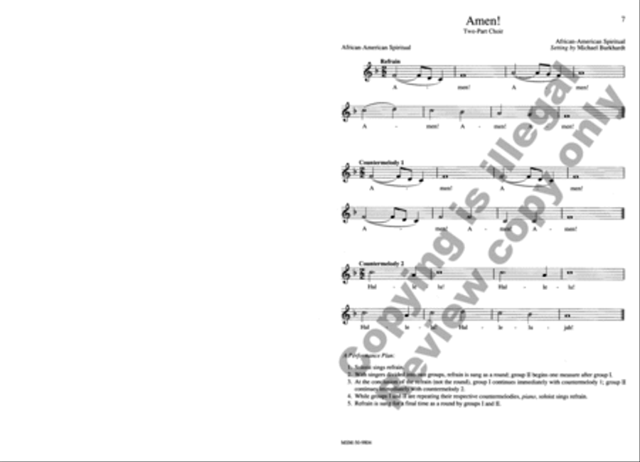 Rise, Children, Gonna Praise the Lord Unison Choir scores gallery preview page 6