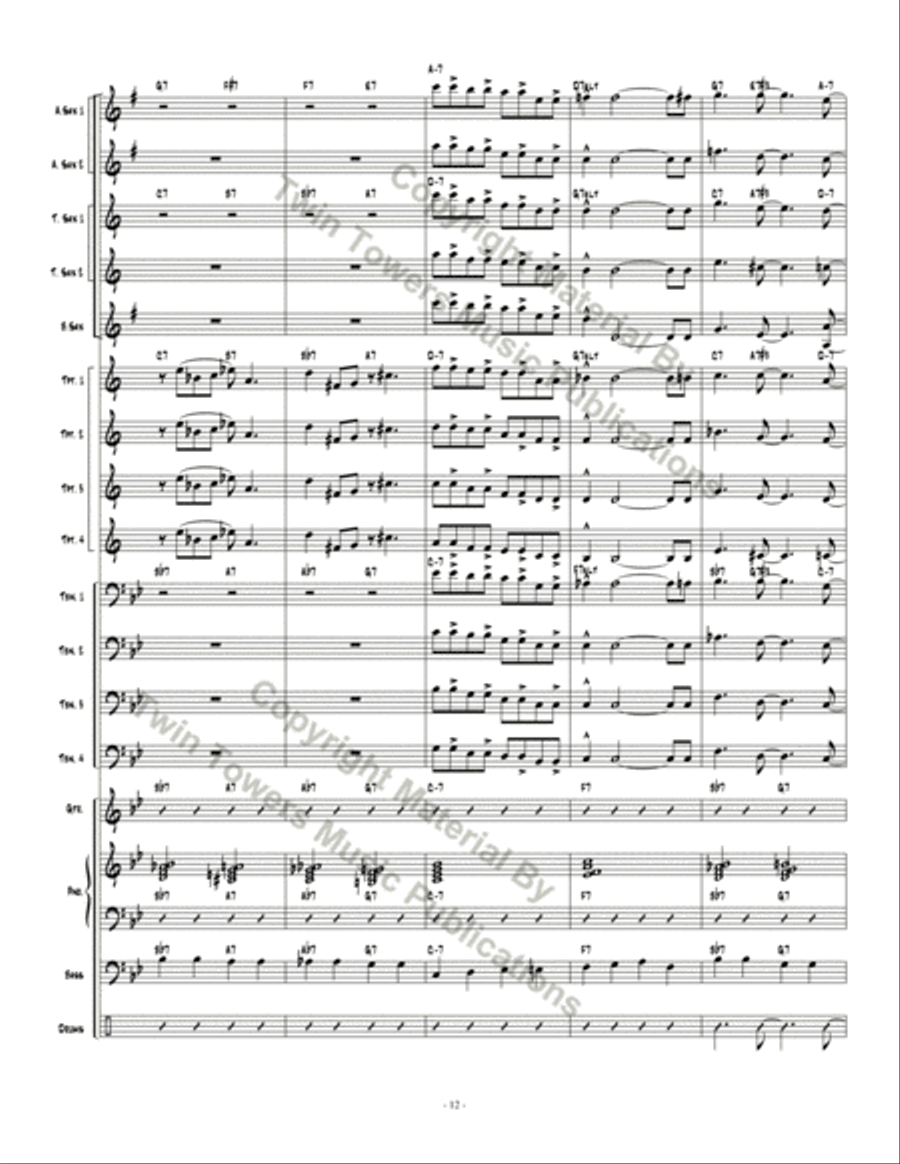 No Nonsense Blues Jazz Ensemble scores gallery preview page 13