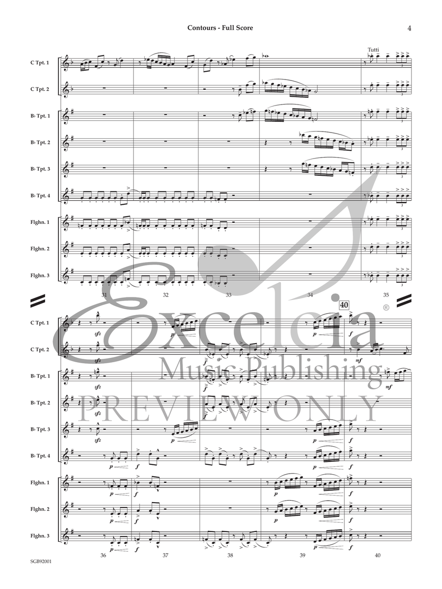 Contours Contours Brass Ensemble scores gallery preview page 5