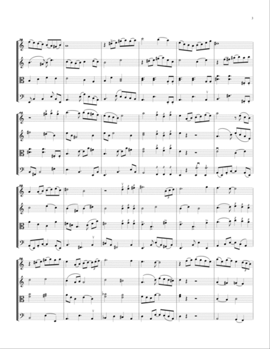 Dos Gardenias String Quartet scores gallery preview page 3