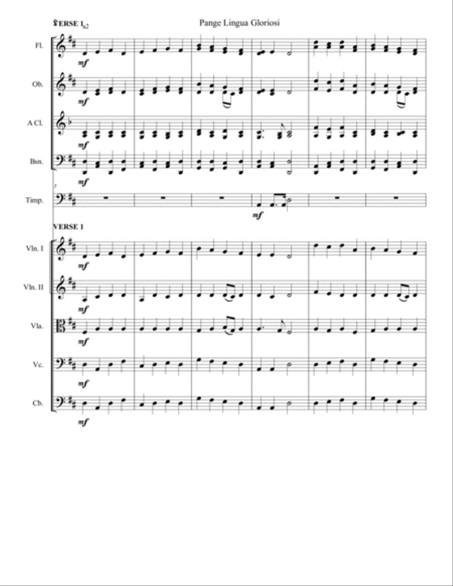 Pange Lingua Gloriosi Pange Lingua Gloriosi Full Orchestra scores gallery preview page 4