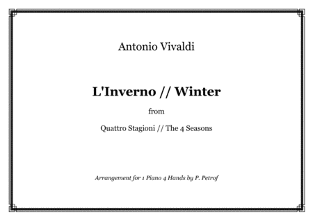A. Vivaldi - WINTER from ''The 4 Seasons'' - piano 4 hands image number null