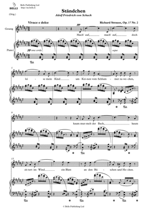 Standchen, Op. 17 No. 2 (Original key. F-sharp Major)