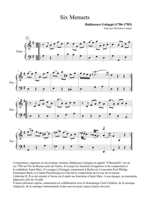 Galuppi-Six Menuets pour clavier