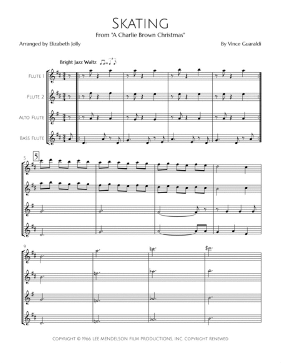 Skating Woodwind Quartet scores gallery preview page 2