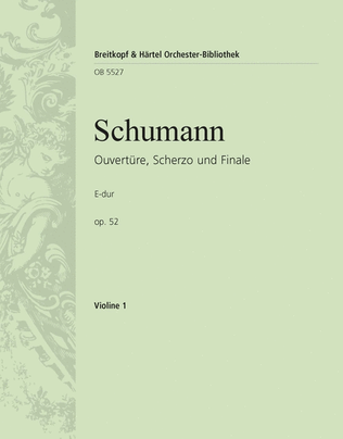 Book cover for Overture, Scherzo and Finale in E major Op. 52