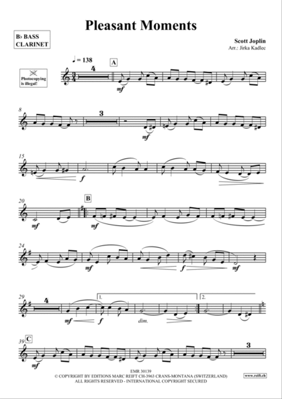 Pleasant Moments Bass Clarinet scores gallery preview page 2