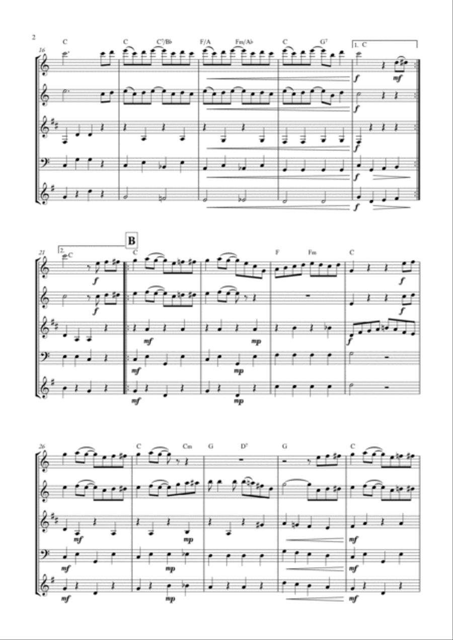 The Entertainer The Entertainer Woodwind Quintet scores gallery preview page 2