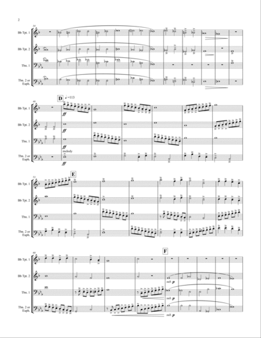 Great Gate of Kiev Brass Quartet scores gallery preview page 3