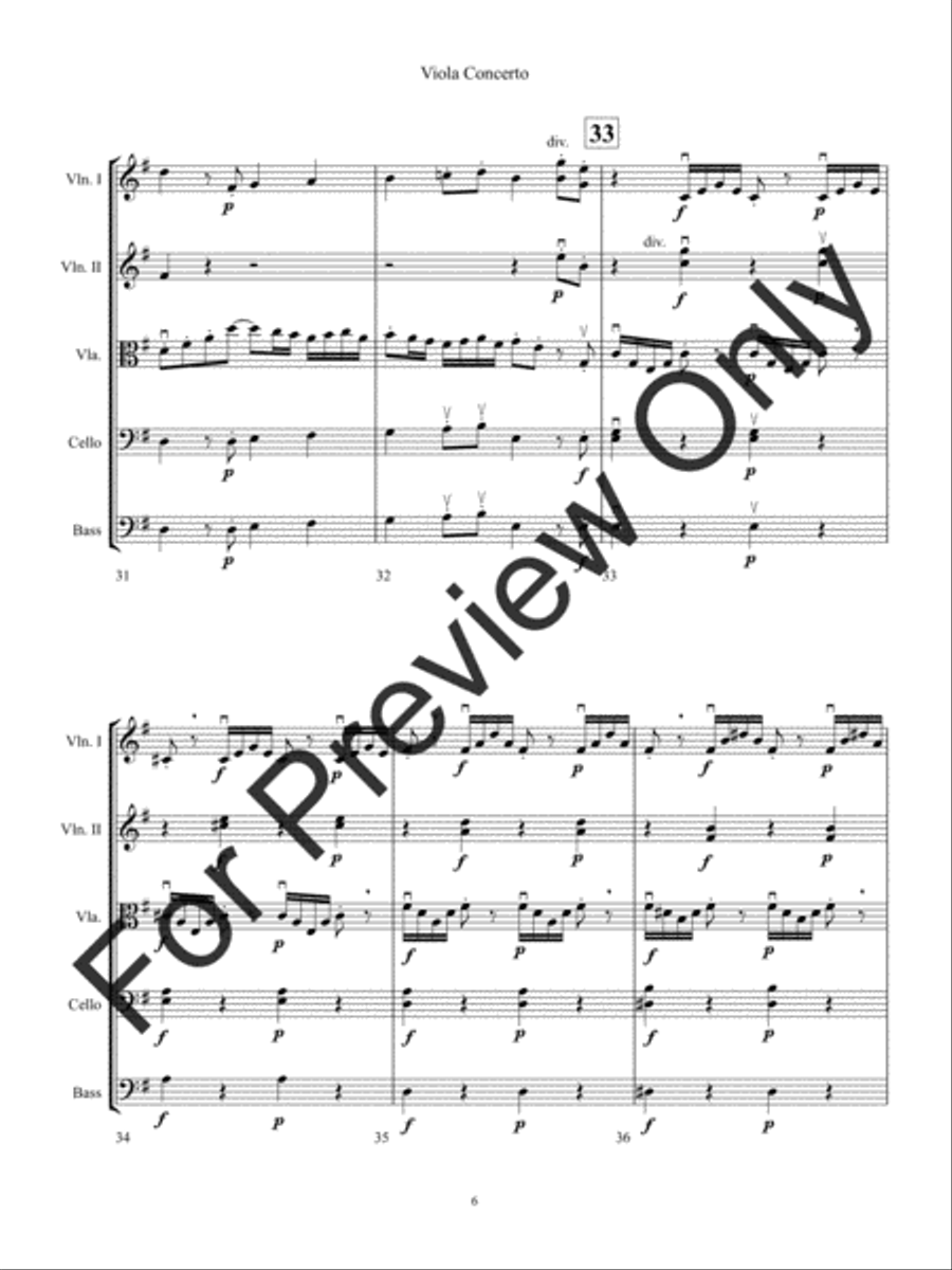 Viola Concerto String Orchestra scores gallery preview page 9