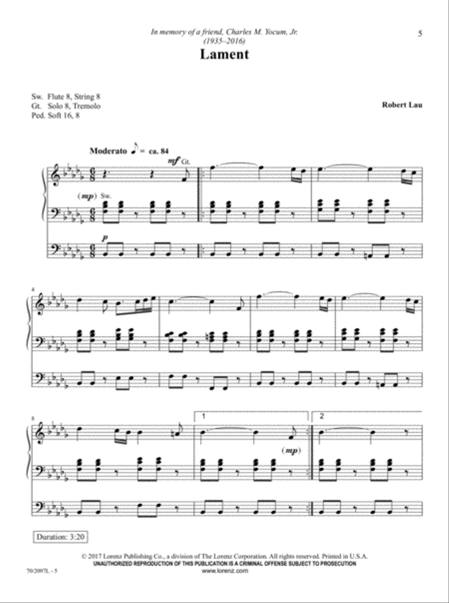 The Sacred Organ Library, Vol. 3 Organ Solo scores gallery preview page 4