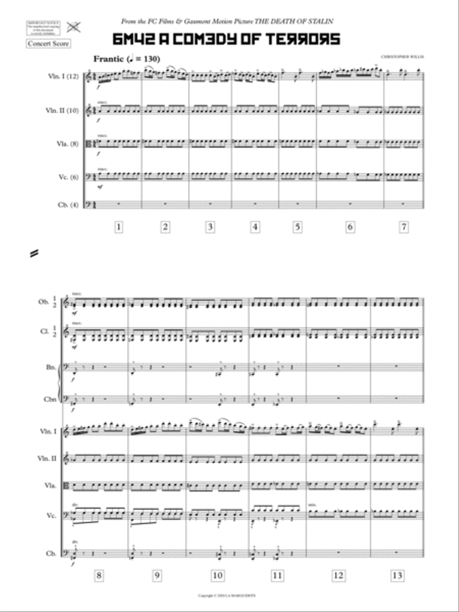 A Comedy Of Terrors End Titles - Score Only Full Orchestra scores gallery preview page 3