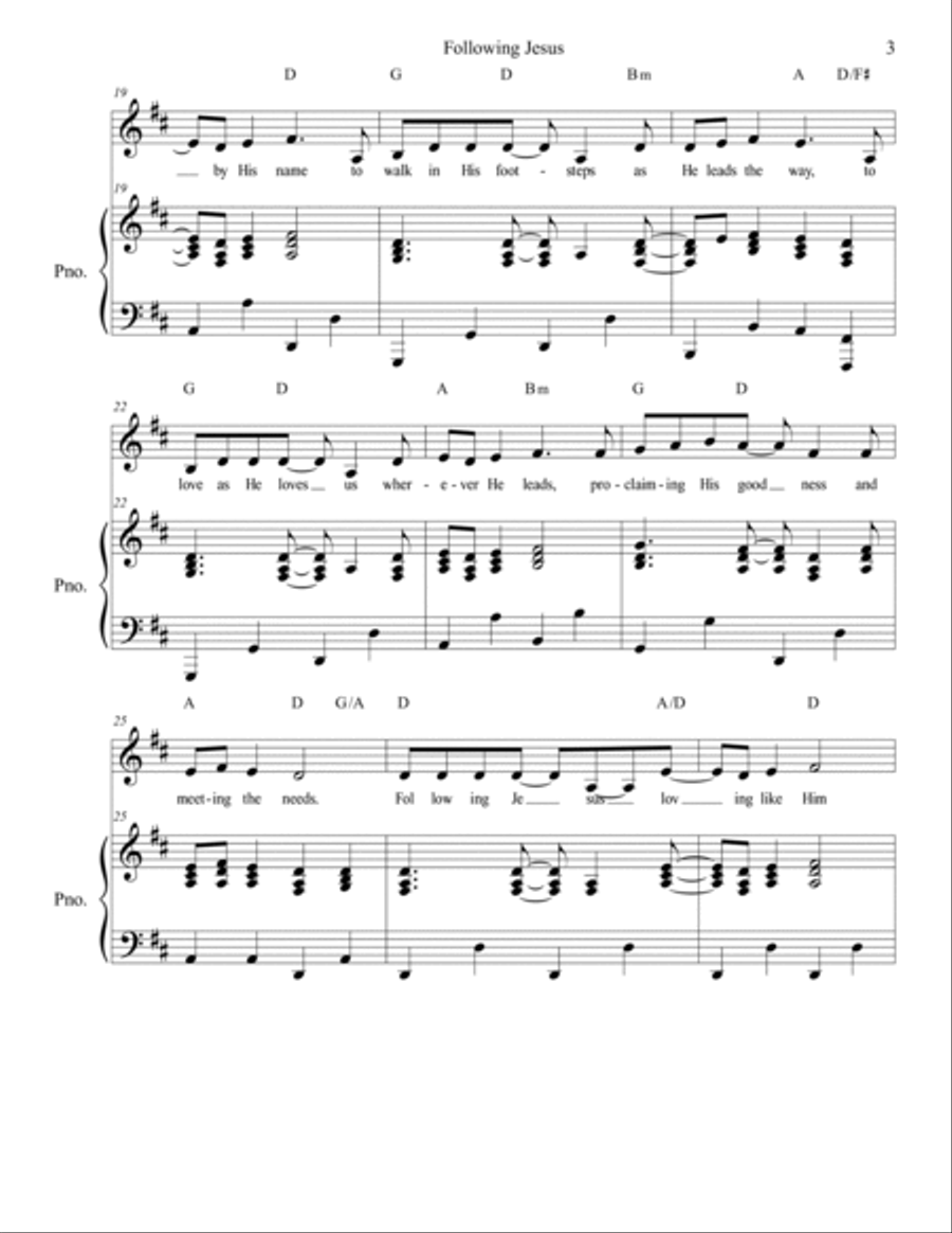 Following Jesus Following Jesus Voice scores gallery preview page 3