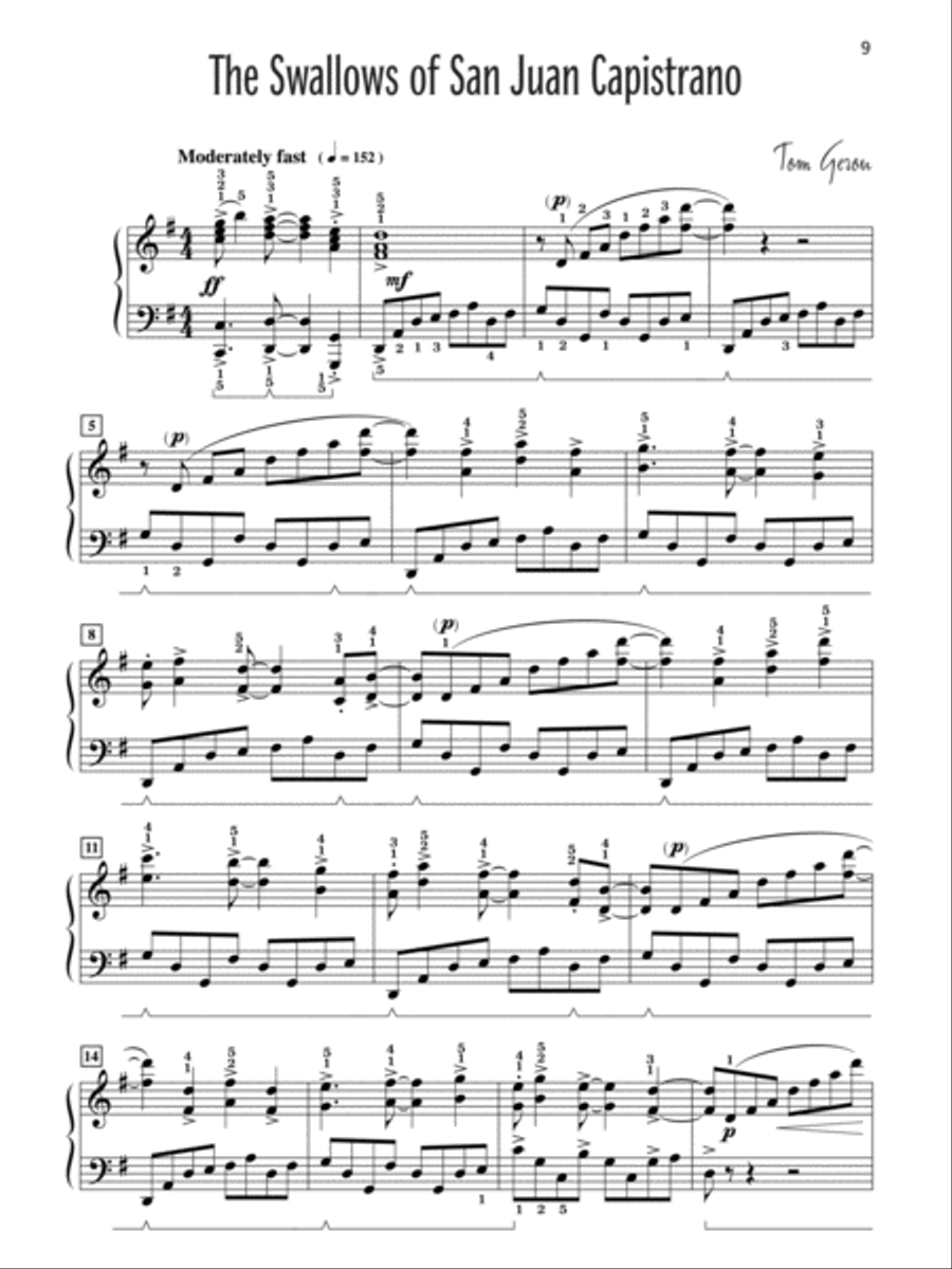 California Coastline Piano Solo scores gallery preview page 7