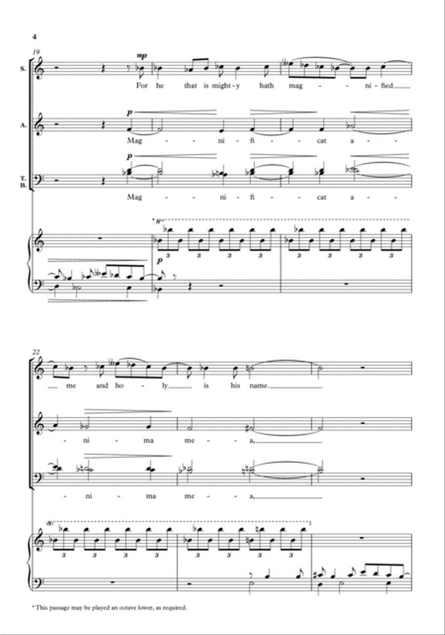 Magnificat and Nunc Dimittis 4-Part scores gallery preview page 5