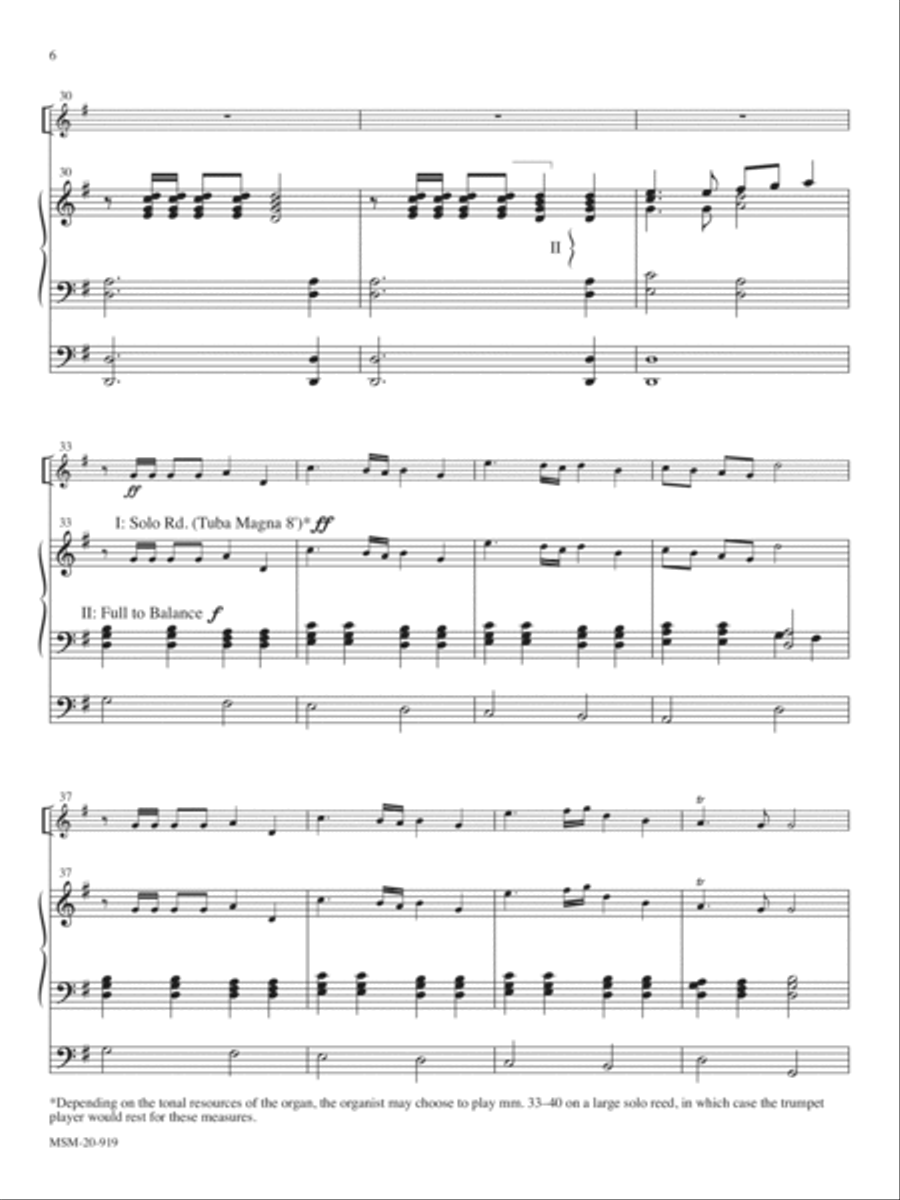 Trumpet Tune in G Trumpet Solo scores gallery preview page 4
