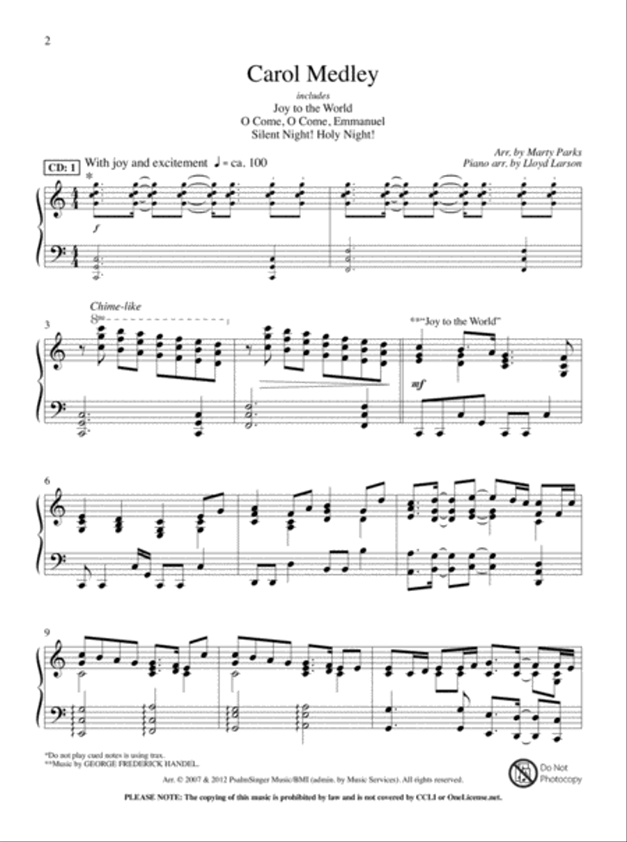 A Tapestry of Carols Piano Solo scores gallery preview page 2