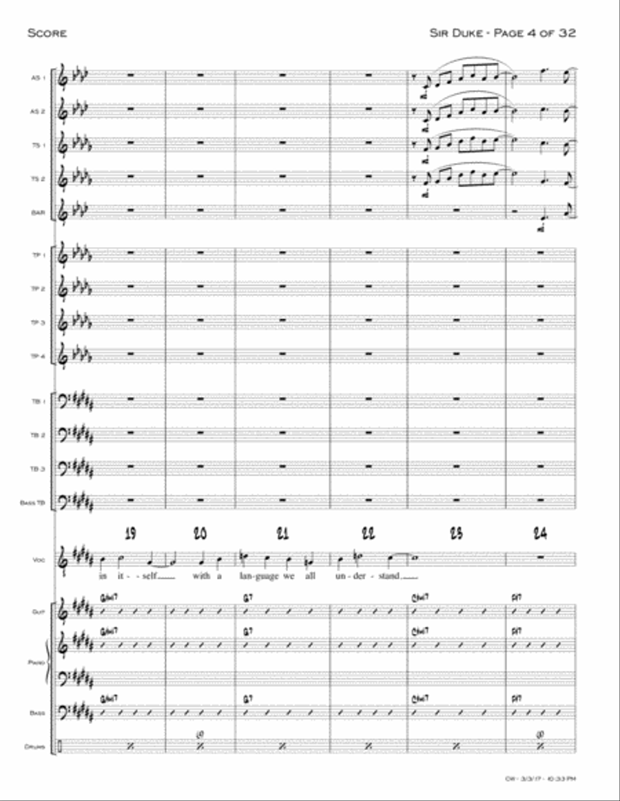 Sir Duke Jazz Ensemble scores gallery preview page 4