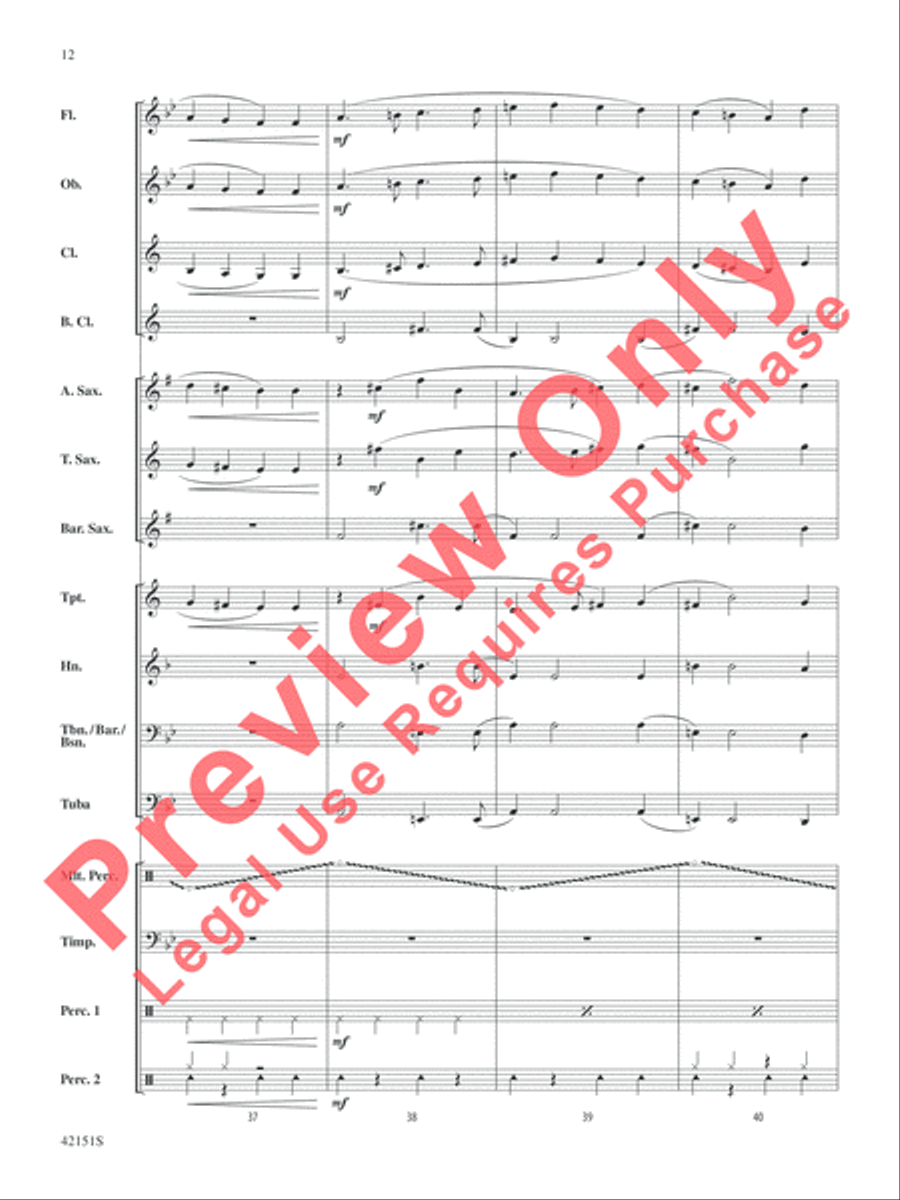 In the Realm of Kings Concert Band scores gallery preview page 12
