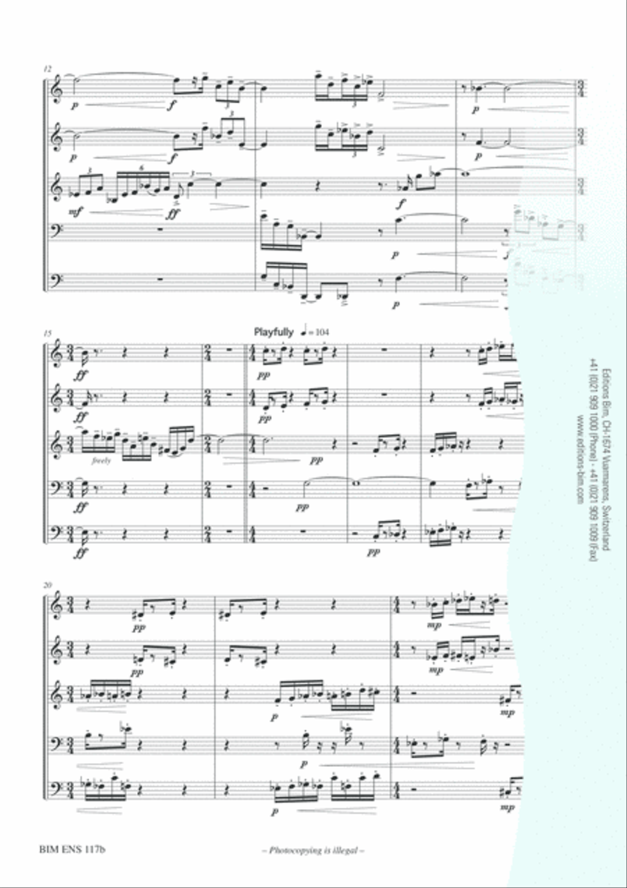 Strata Brass Quintet scores gallery preview page 9