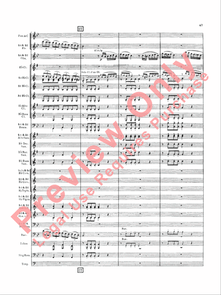 Italian in Algiers (Overture) Concert Band scores gallery preview page 50