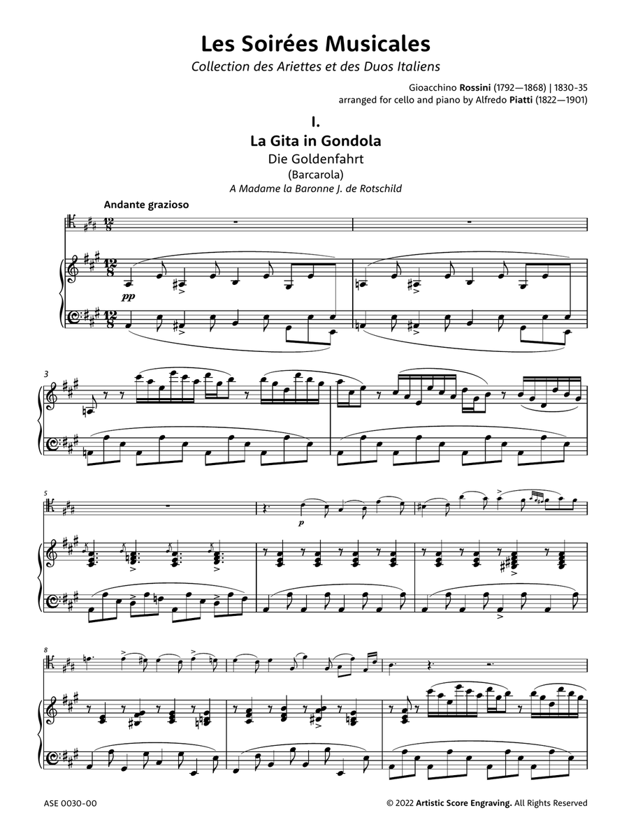 Soirées Musicales | La Gita in Gondola & La Danza Piano scores gallery preview page 5