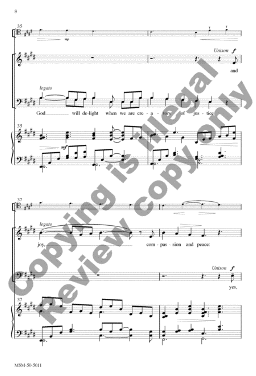 For Everyone Born (Choral Score) 4-Part scores gallery preview page 8