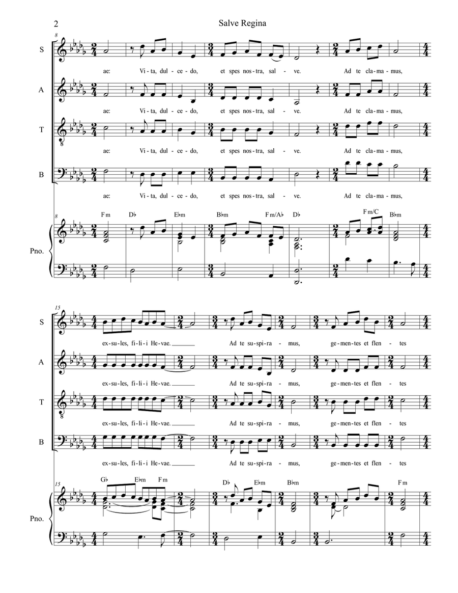Salve Regina (SATB) image number null