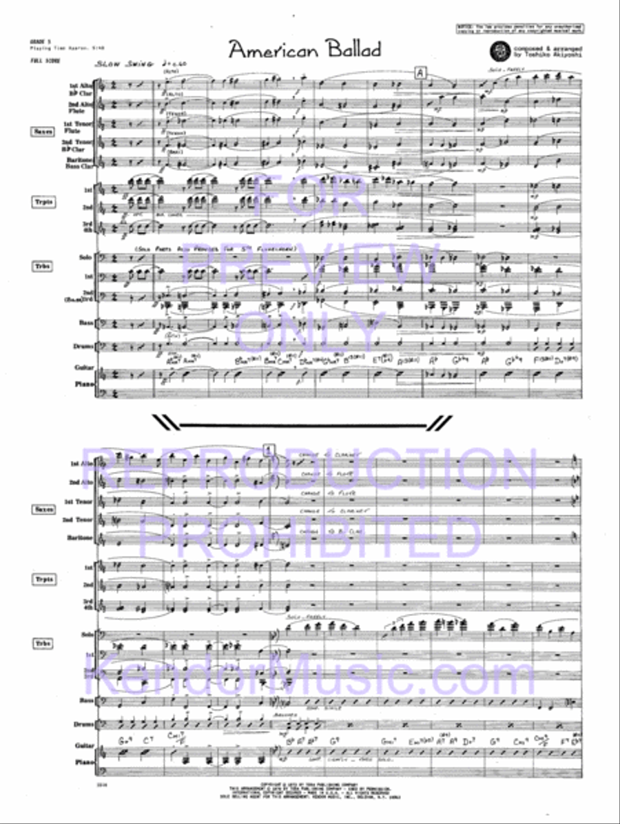 American Ballad American Ballad Jazz Ensemble scores gallery preview page 4