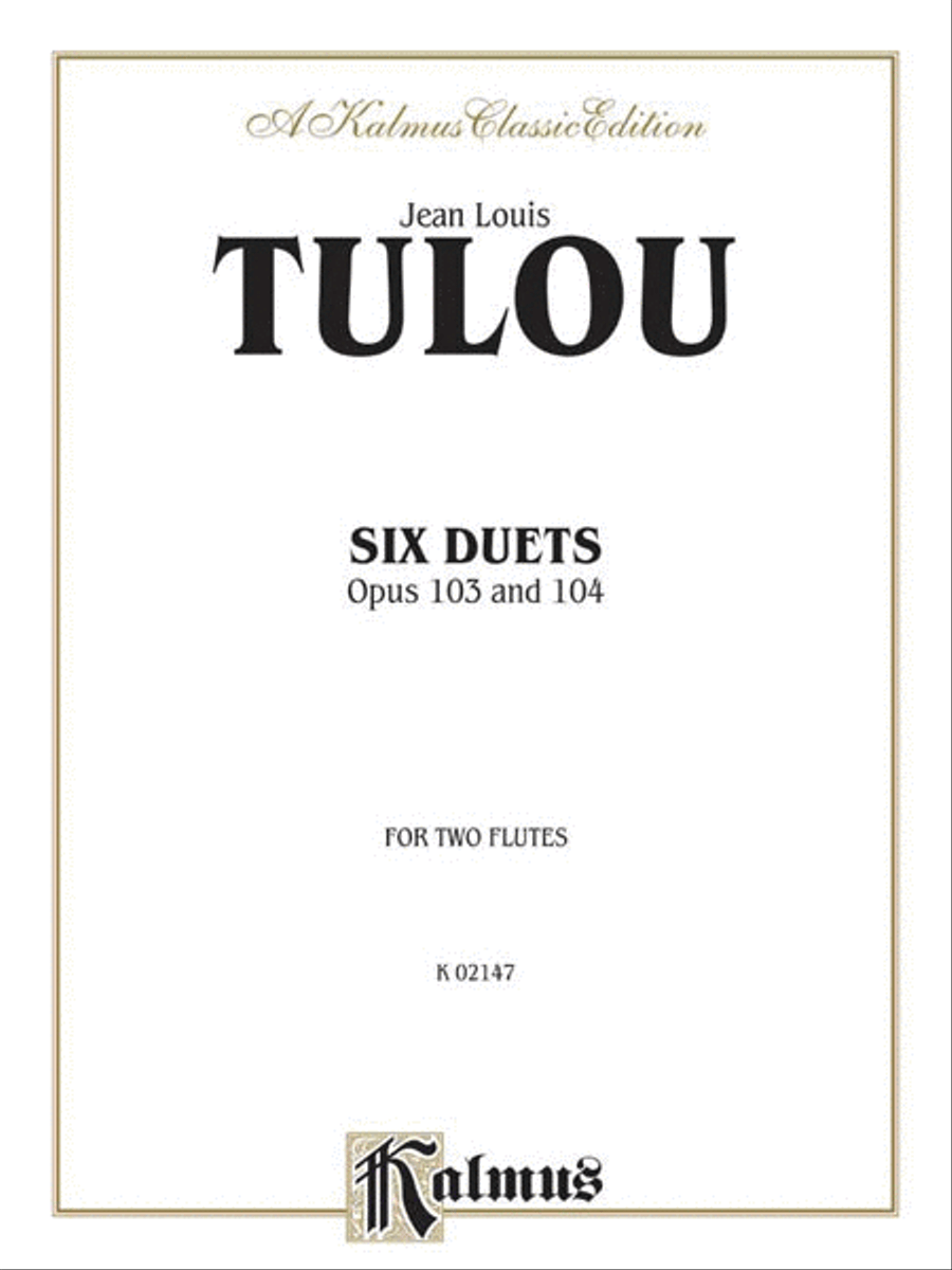Six Duets, Op. 103 and 104 Flute Duet scores gallery preview page 1
