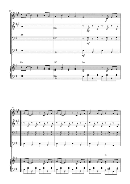 BELLA CIAO for Brass Quartet and Piano image number null