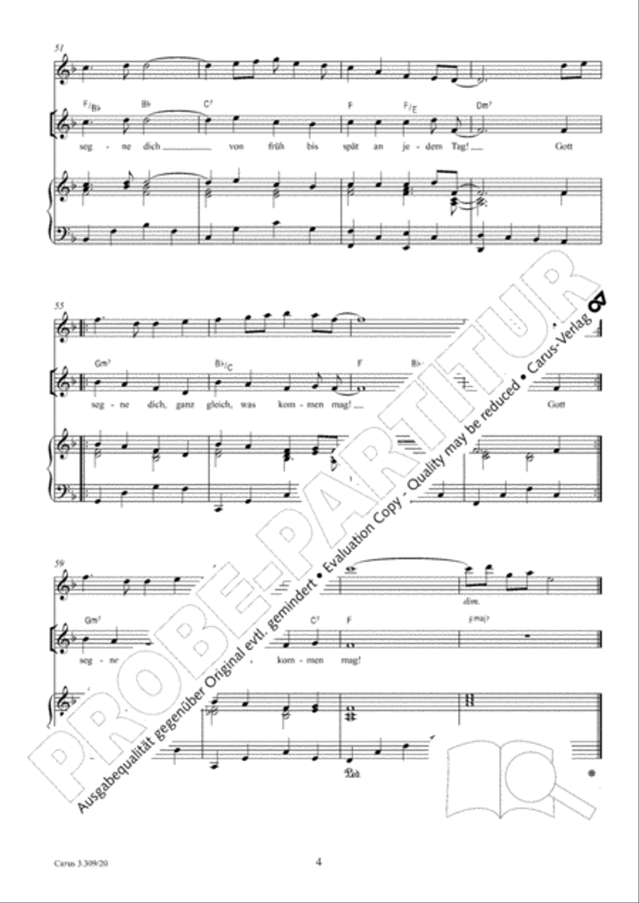 Gott sei mit dir Unison Choir scores gallery preview page 5