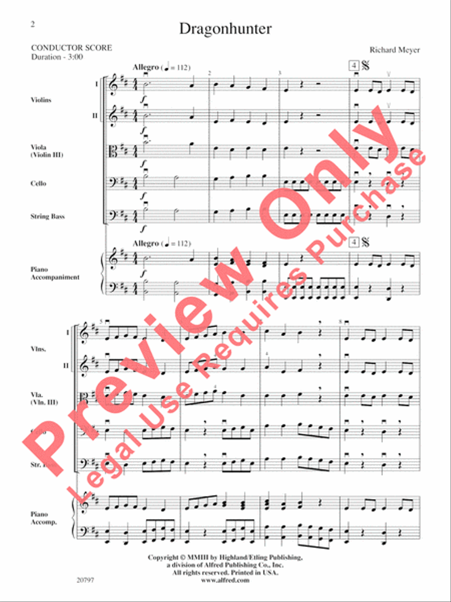 Dragonhunter String Orchestra scores gallery preview page 11