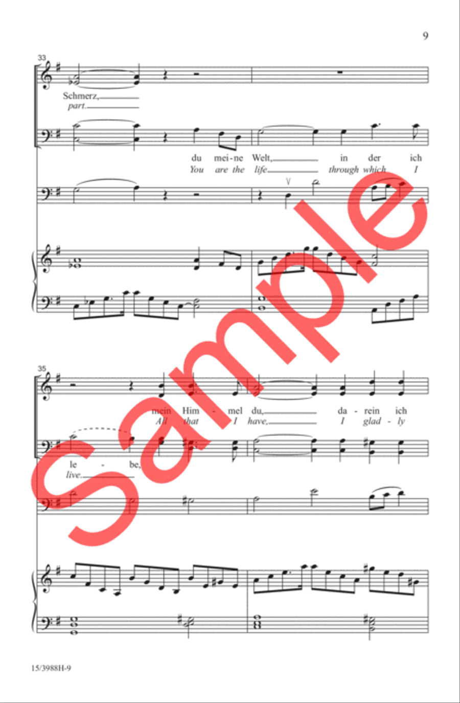 Widmung (Dedication) Widmung (Dedication) 4-Part scores gallery preview page 9